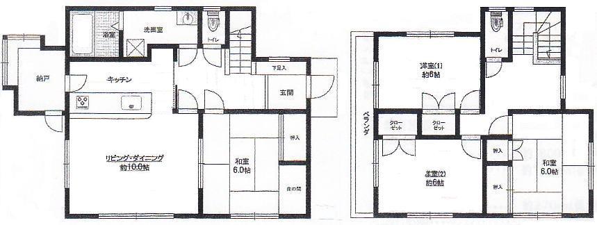 Floor plan. 14.8 million yen, 4LDK, Land area 167.78 sq m , Building area 106.82 sq m