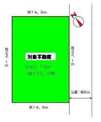 Compartment figure. It is shaping land facing the southeast side width 6m public road. 