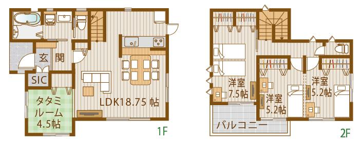 Floor plan. Price 26.5 million yen, 4LDK, Land area 208.56 sq m , Building area 98.54 sq m