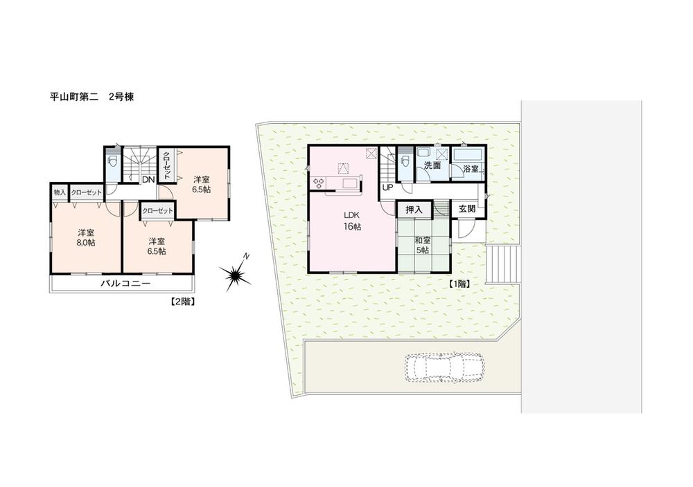 Floor plan. (2-2 Building), Price 19 million yen, 4LDK, Land area 176.15 sq m , Building area 98.81 sq m