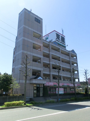 Building appearance. Sunny apartment