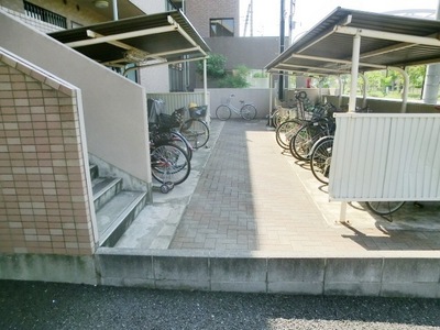 Other common areas. There are a lot of bicycle parking spaces