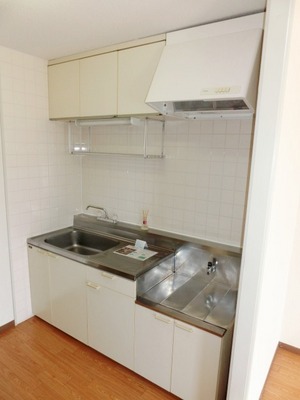 Kitchen. Two-burner gas stove can be installed