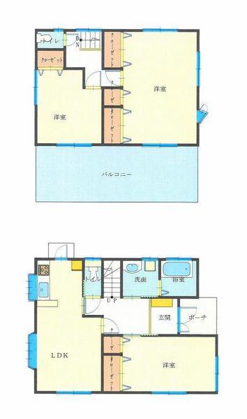 Floor plan. 22,800,000 yen, 3LDK, Land area 232.55 sq m , Building area 101.5 sq m