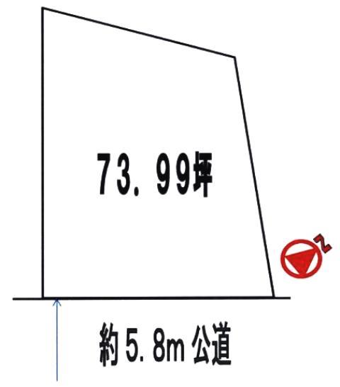 Compartment figure. Land price 13.8 million yen, Land area 244.59 sq m