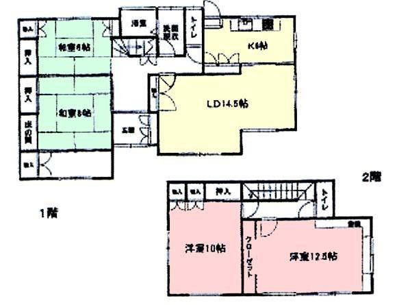 Floor plan. 18,800,000 yen, 4LDK, Land area 287.91 sq m , Building area 142.84 sq m