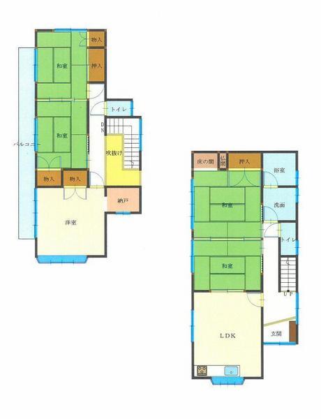 Floor plan. 11.8 million yen, 5LDK, Land area 154.47 sq m , Building area 112.19 sq m