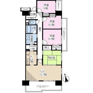Floor plan. 4LDK, Price 20.5 million yen, Occupied area 92.36 sq m , Balcony area 20.33 sq m