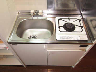 Kitchen. It comes with a gas stove