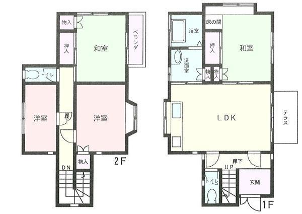 Floor plan. 11.8 million yen, 4LDK, Land area 130.37 sq m , Building area 88.59 sq m