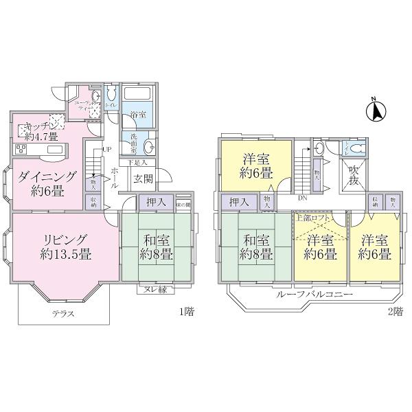 Floor plan. 19.9 million yen, 5LDK, Land area 242.83 sq m , Building area 138.7 sq m 5L ・ D ・ K type