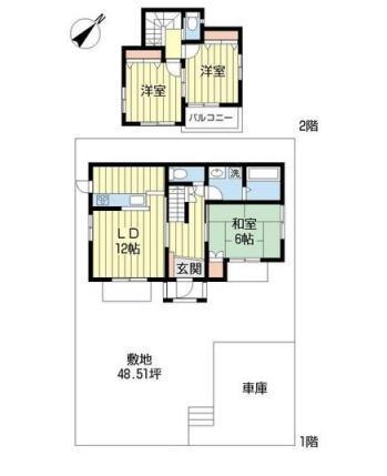 Floor plan. 17.4 million yen, 3LDK, Land area 160.37 sq m , Building area 70.69 sq m