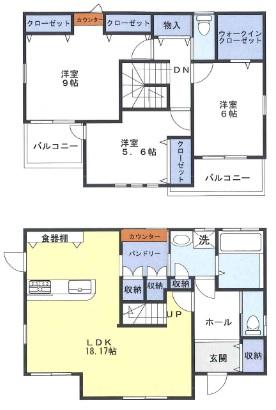 Floor plan. 25,800,000 yen, 3LDK, Land area 197.7 sq m , Building area 103.7 sq m 3LDK