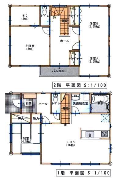 Other building plan example. Building plan example (No. 1 place) building price 14.1 million yen, Building area 105.99 sq m