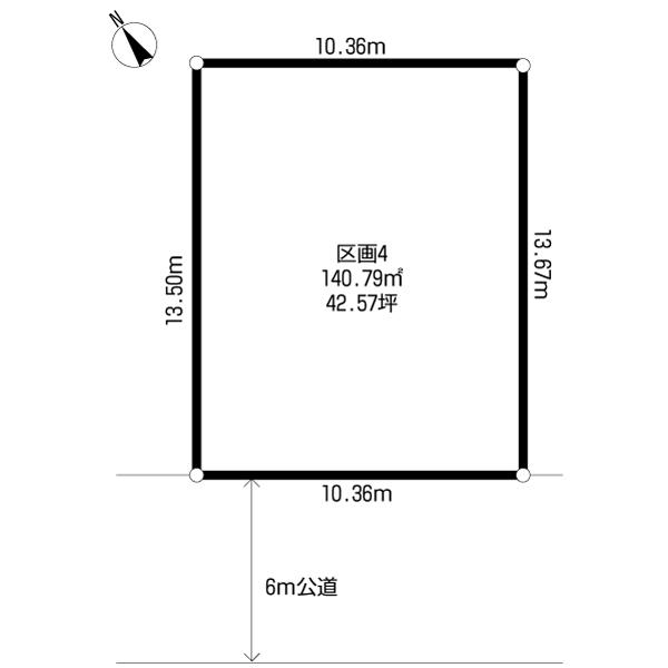 Compartment figure. Land price 23,850,000 yen, Land area 140.79 sq m