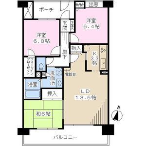 Floor plan. 3LDK, Price 16.5 million yen, Occupied area 78.04 sq m , Balcony area 12.57 sq m