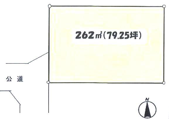 Compartment figure. Land price 5 million yen, Land area 262 sq m