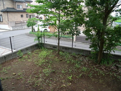 View. There is a private garden