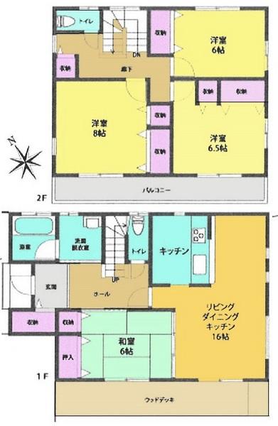 Floor plan. 25,800,000 yen, 4LDK, Land area 235.92 sq m , Building area 110.96 sq m