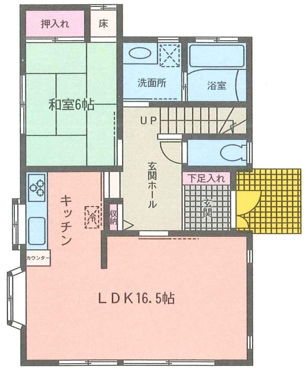 Floor plan. 28.6 million yen, 4LDK, Land area 203 sq m , Building area 105.16 sq m 1 floor