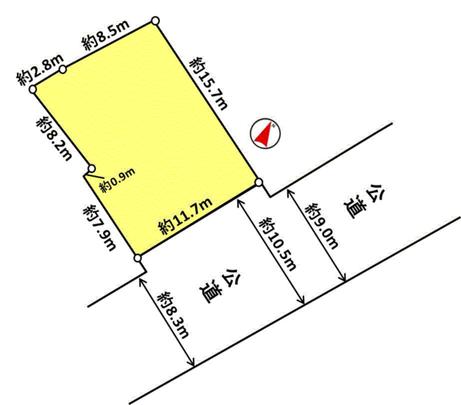 Compartment figure. Land plots land area / 183.01 sq m (55.36 square meters)