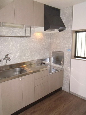 Kitchen. Bright kitchen with window