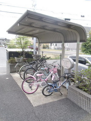 Other common areas. It is a roof with bike racks
