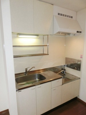 Kitchen. Two-burner gas stove can be installed kitchen