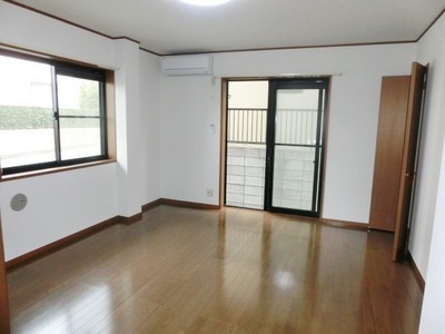 Living and room. Flooring-clad two-plane daylight Western-style.