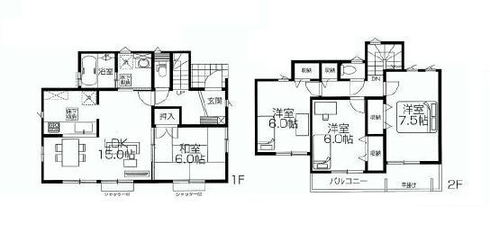 Floor plan. 29,200,000 yen, 4LDK, Land area 123.33 sq m , Building area 96.47 sq m