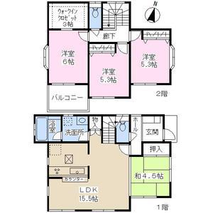 Floor plan. 35,800,000 yen, 4LDK, Land area 165.02 sq m , Building area 92.74 sq m