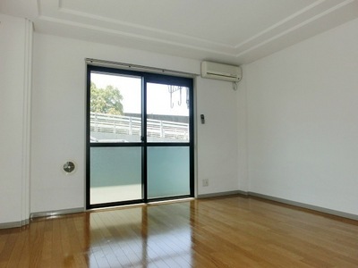 Living and room. Bright flooring clad Western-style