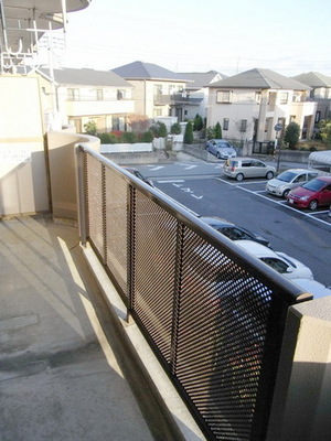 View. Sunny balcony