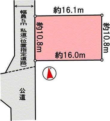 Compartment figure. Land plots land area / 174.56 sq m
