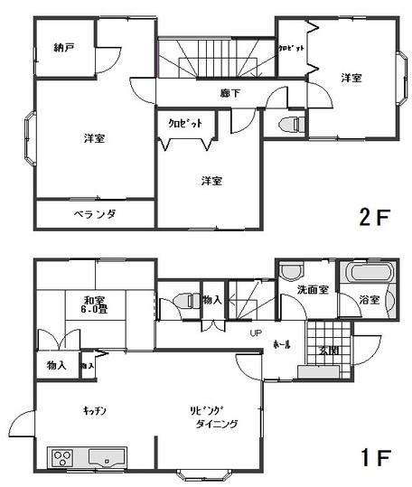 Floor plan. 13.8 million yen, 4LDK+S, Land area 120.05 sq m , Building area 106.07 sq m