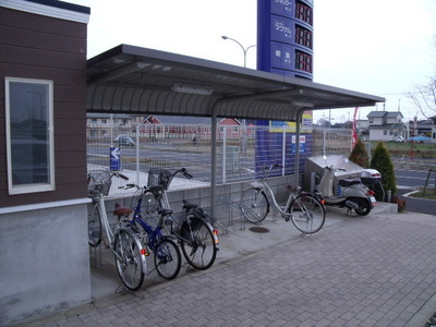 Other common areas. There are bicycle parking lot