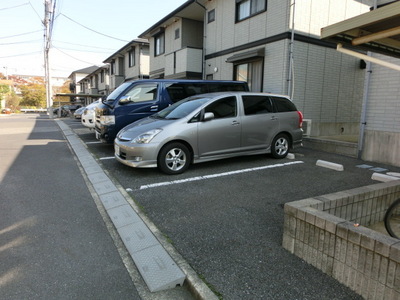 Parking lot. There is on-site parking.