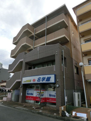 Building appearance. Outer wall tiled apartment