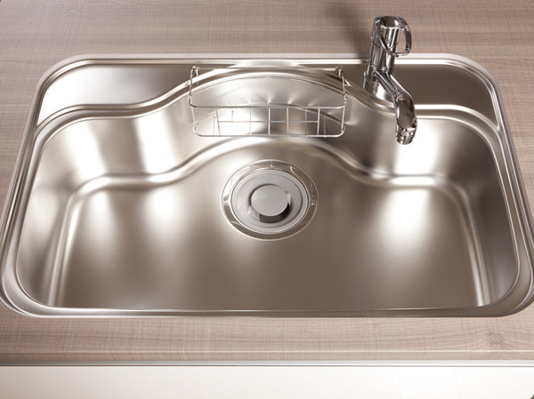 Kitchen.  [Silent type gourmet sink] Water will absorb suppress it sound.