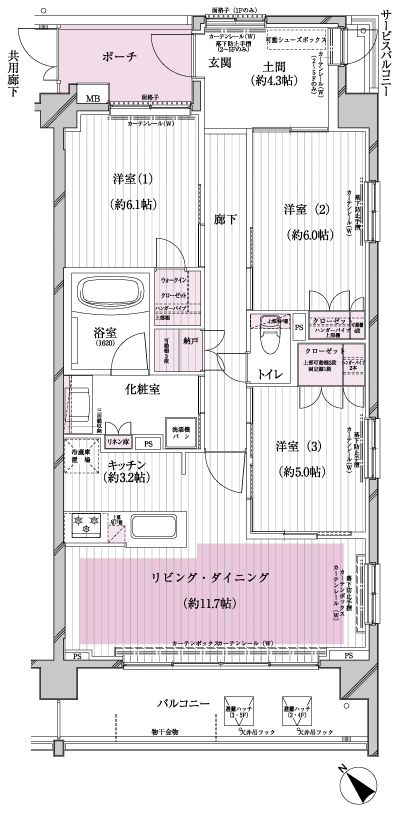 Floor: 3LDK, occupied area: 80.15 sq m, Price: 34,900,000 yen, now on sale