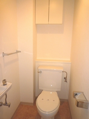 Toilet. Katazuki to clean because there is also housed in the toilet