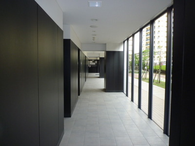 Other. Apartment hallway of the stylish atmosphere in the white and black of the modern