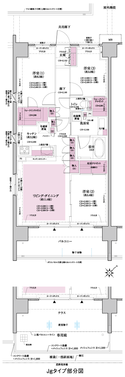 Floor: 3LDK + 2WIC, occupied area: 72.57 sq m, price: 34 million yen, currently on sale