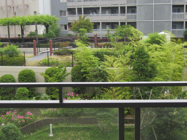 Balcony. Courtyard from balcony