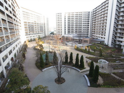 View. View courtyard views from the balcony