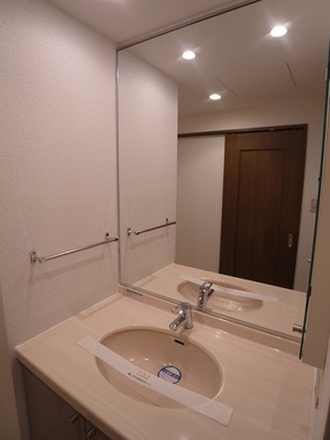 Washroom. There is a separate wash basin that can be slowly get dressed