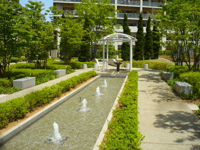 Other. Appearance of the beautifully designed surface of the water a beautiful courtyard