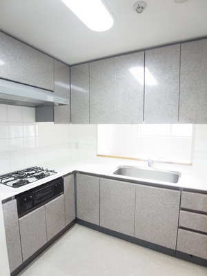 Kitchen. Is easy to L-shaped counter kitchen cooking