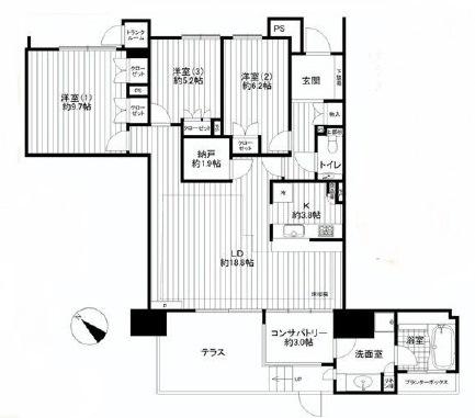 Floor plan. 3LDK + S (storeroom), Price 29,900,000 yen, Footprint 110.62 sq m