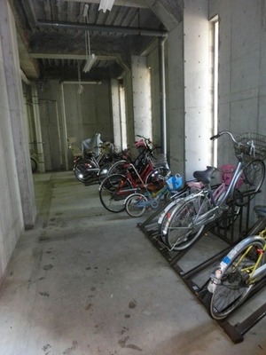 Other common areas. Indoor bicycle parking lot equipped